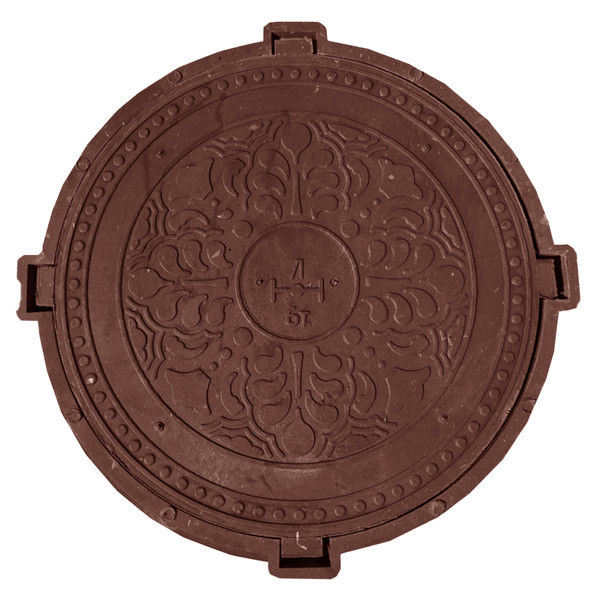 Люк Башполимер тип Л ПП нагрузка до 6 т, красный