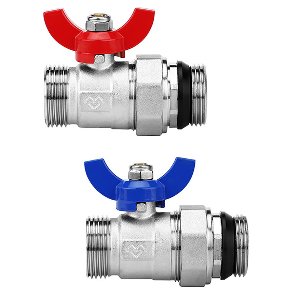 Кран шаровой VARMEGA, НР 1"x1", с разъемным соединением, для коллектор. групп, комплект_2 шт