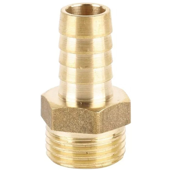 Штуцер (елочка) НР наружная резьба d 1/2" х 14 латунь (JIF) (335) уп 10 шт