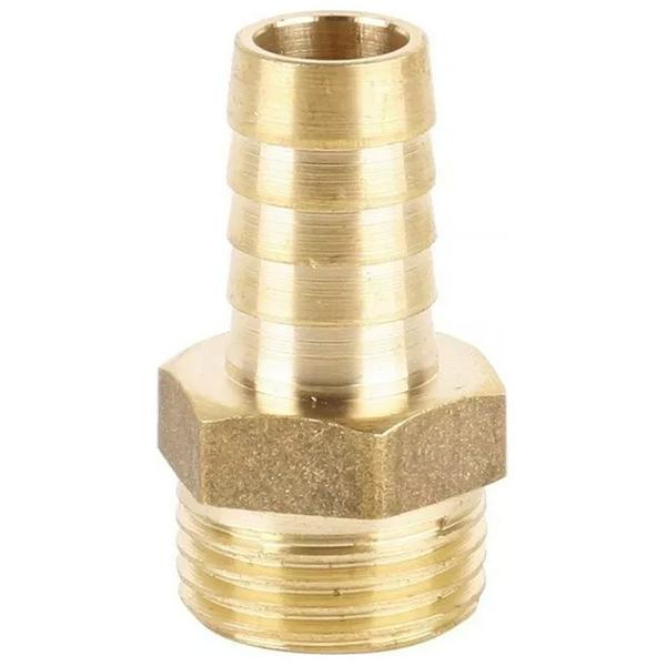 Штуцер (елочка) НР наружная резьба d 1/2" х 12 латунь (JIF) (335) уп 10 шт