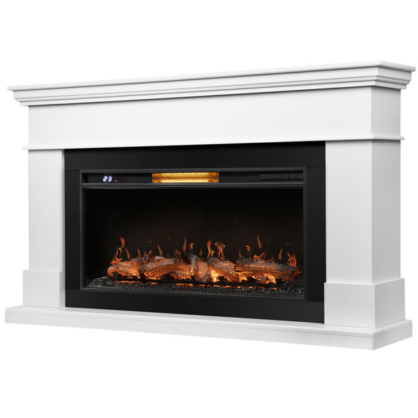 Каминокомплект: Очаг Royal Thermo Aurora RTFP/P-AR40LS, портал California 40, белый