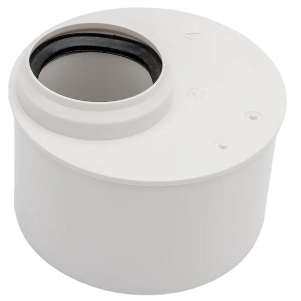 Переход эксцентрический канализационный бесшумный ПП110*50ммСИНИКОНКОМФОРТсрастр.белый(уп.20шт)