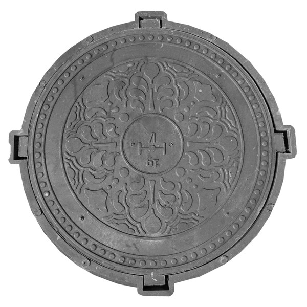 Люк Башполимер тип Л ПП нагрузка до 6 т, серый