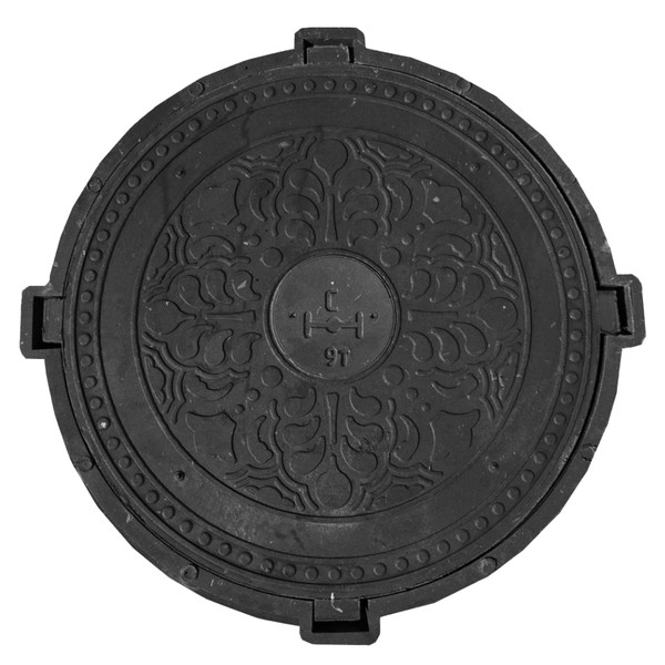 Люк Башполимер тип C нагрузка до 9 т, черный