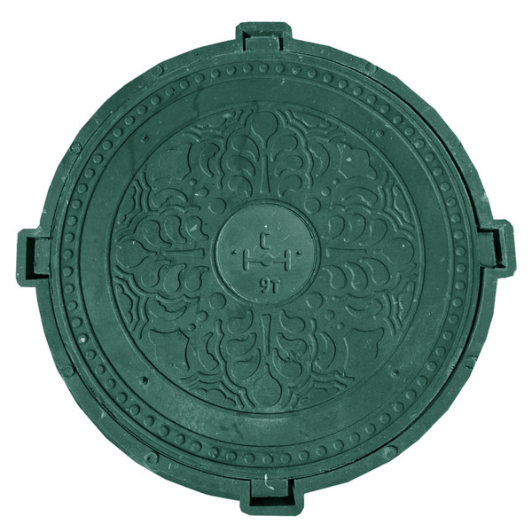 Люк Башполимер тип C нагрузка до 9 т, зеленый