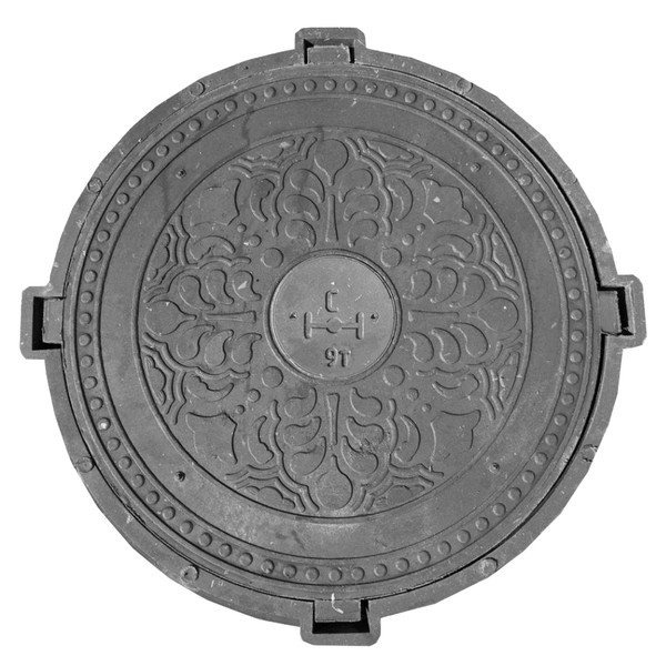 Люк Башполимер тип C нагрузка до 9 т, серый