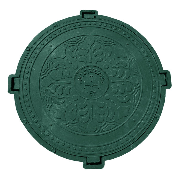 Люк Башполимер тип Т ПП (С150) нагрузка до 15 т, зеленый