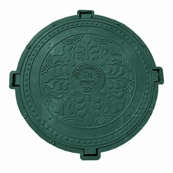 Люк Башполимер тип ТМ ПП (С250) нагрузка до 25 т, зеленый