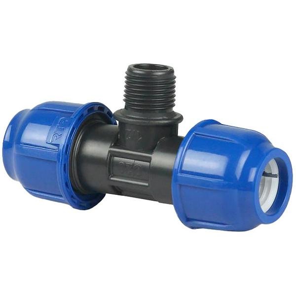 Тройник компрессионный НР d 25x3/4" PN16, РТП