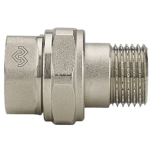 Разъемное соединение Varmega ВР-НР 1/2", с уплотнением o-ring, никелированное