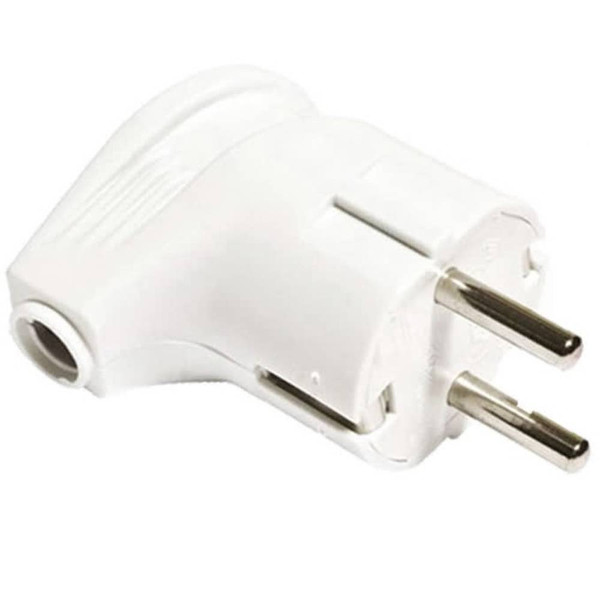 Вилка TDM ELECTRIC угловая с/з 16А 250В белый