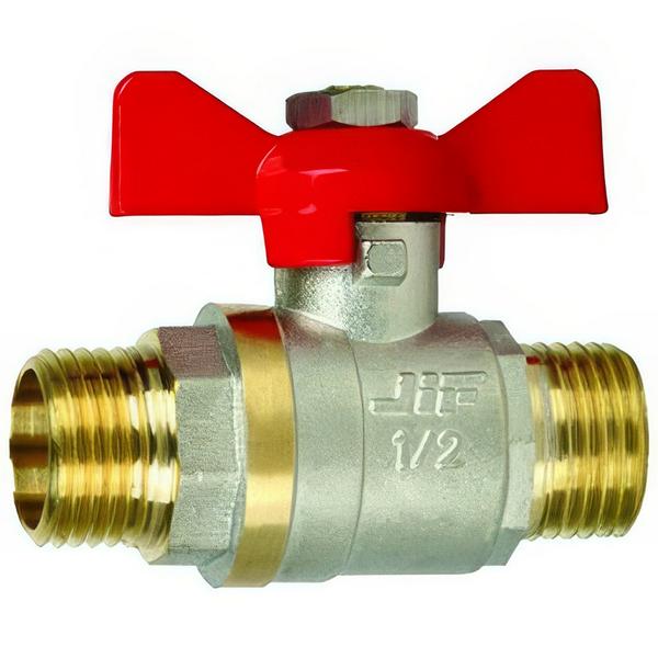 Кран шаровый "бабочка" НН наружная резьба 3/4" (JIF.356) уп 10 шт