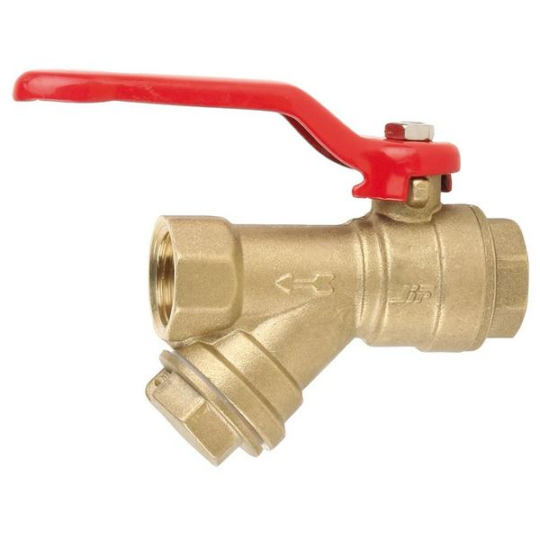 Кран шаровый с фильтром "рычаг" ВВ внутренняя резьба 1/2" (JIF.375BR) уп 10 шт