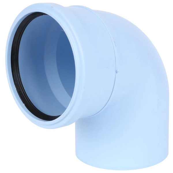 Отвод для водостока ПП 110*87гр. мм Синикон Rain Flow с раструбом голубой (уп.20 шт)