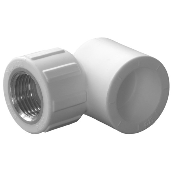 Угольник комбинированный полипропиленовый PPRC ВР 20х3/4", белый внутренняя резьба (уп. 50 шт)