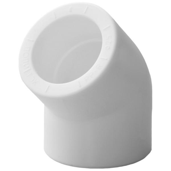 Угольник полипропиленовый PPRC 25х45гр.С, белый