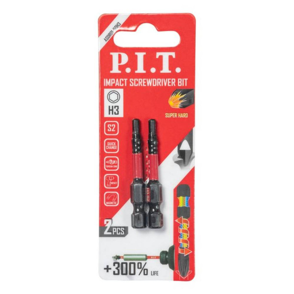 Бита ударная P.I.T. PH3x50 мм (2) арт. ASDR01-50H3