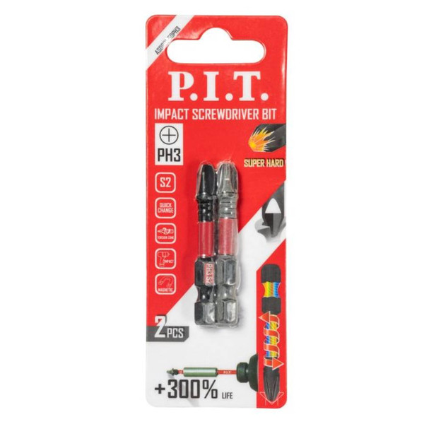 Бита ударная P.I.T. PH3x50 мм (2) арт. ASDR01-50PH3