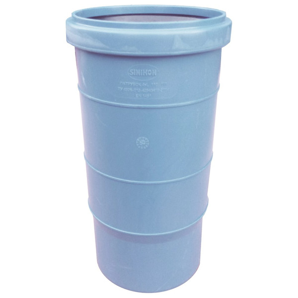 Патрубок компенсационный ПП 110 мм учетверенный длины Синикон Rain Flow с растр. голубой (уп.15 шт)