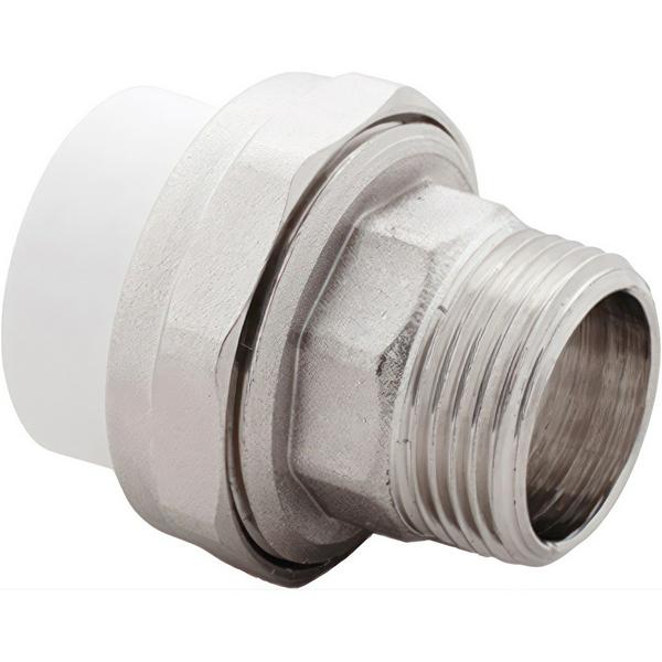 Муфта комбин.разъемная (Американка), бел. PP-R 32х3/4", НР, РТП (80/10)