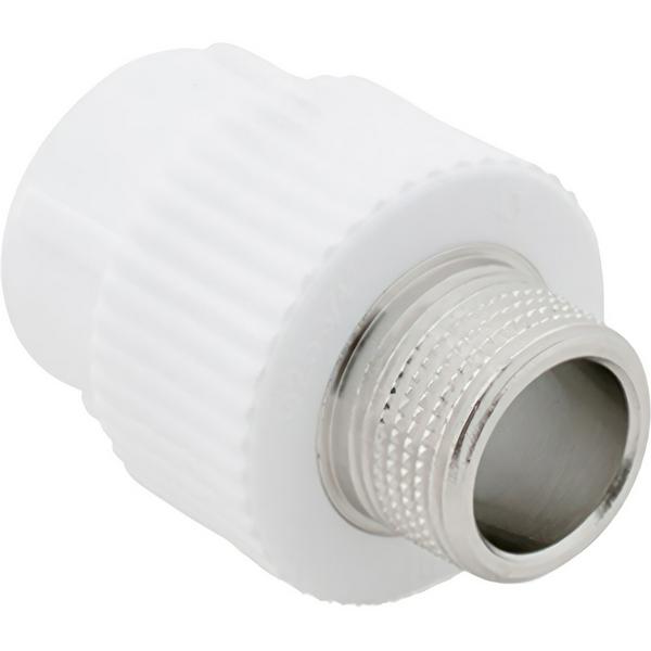 Муфта комбинированная, бел. PP-R D 20х1/2", НР, РТП (150/25)