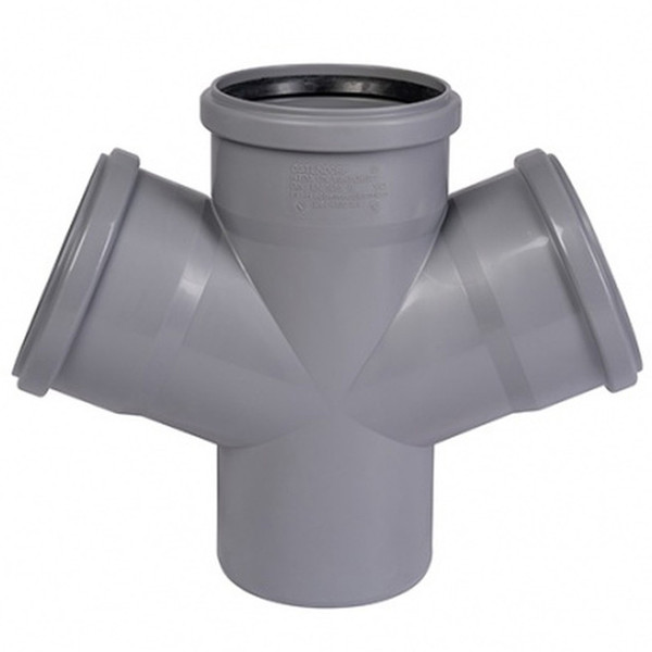 Крестовина Ostendorf 50/50/50x67гр. HTDA Внутр.кан. PPS серый