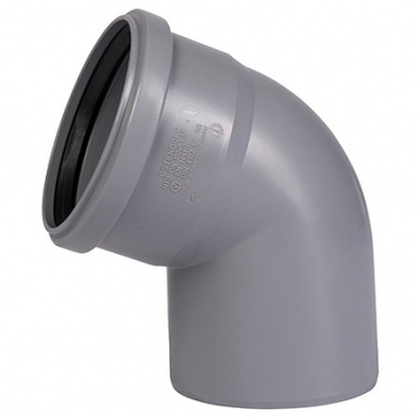 Отвод Ostendorf 110х67гр. HTB Внутр.кан. PPS серый