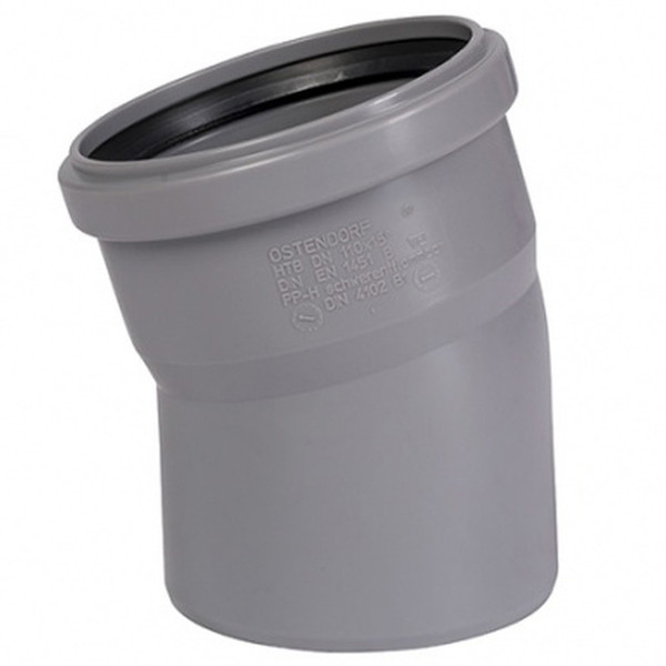 Отвод Ostendorf 32х15гр. HTB Внутр.кан. PPS серый