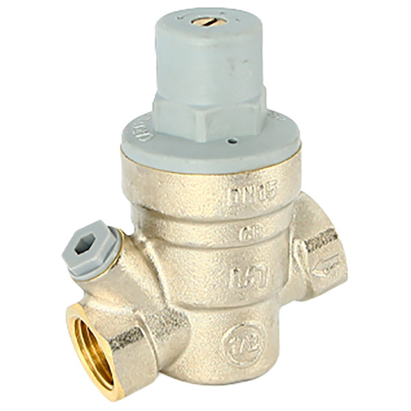 Редуктор давления Uni-Fitt 1/2" В 1-6 бар PN16 с отверстием под радиальный манометр 1/4" никел.