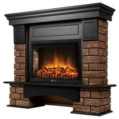 Изображение товара Портал Firelight Forte Wood 25 камень темный, шпон венге