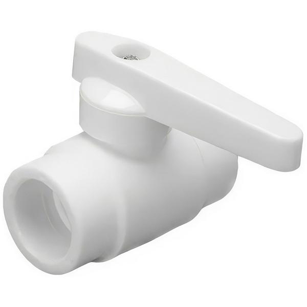 Шаровый кран полипропиленовый PPRC 32 FDplast, белый (уп. 40 шт)