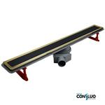 Лоток душевой PESTAN Confluo Premium Line 550 Black Glass Gold