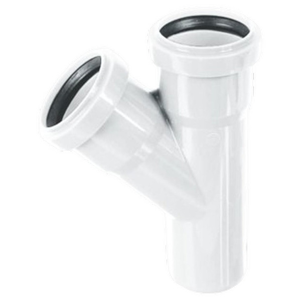 Тройник ХЕМКОР НПВХ ВК 50х50 мм, 87 гр., ШУМЭКС