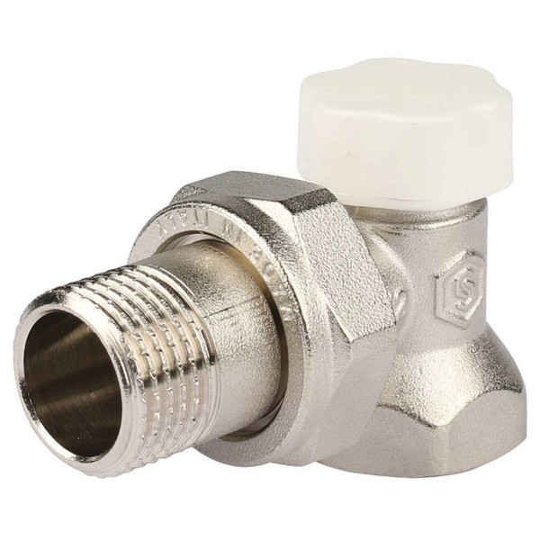 Клапан запорно-балансировочный, угловой 1/2", STOUT SVL-1156-000015