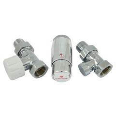 Изображение товара Комплект подключения SCHLOSSER STANDARD MINI 1/2" прямой, хром, с термоголовкой MINI М30х1,5