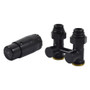 Комплект узла нижнего подкл SCHLOSSER прямой STANDARD 3/4" (Ral 9005) с термогол. М30х1,5, ниппеля 1/2"Х3/4"