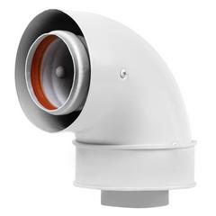 Изображение товара Отвод коаксиальный промежуточный Royal Thermo 60/100, 90 гр. M/M, подкл. через хомут