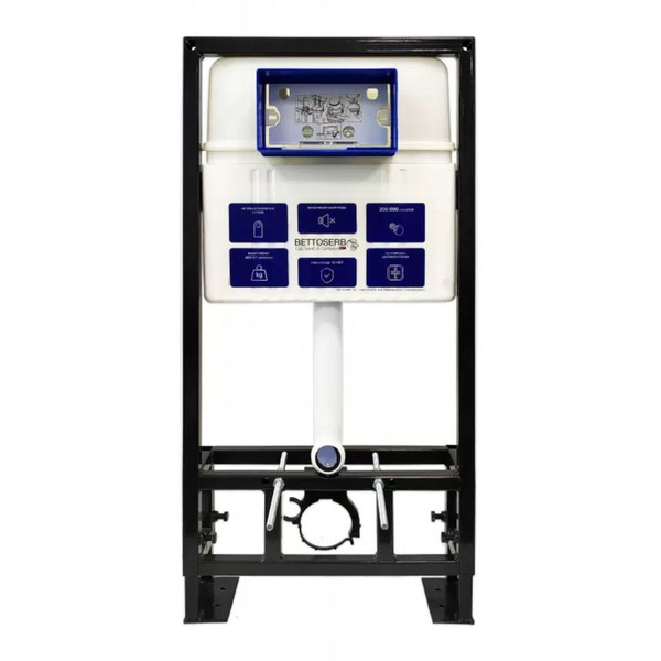 Инсталляция для унитаза BETTOSERB sava free standing, клавиша смыва хром глянец круг.