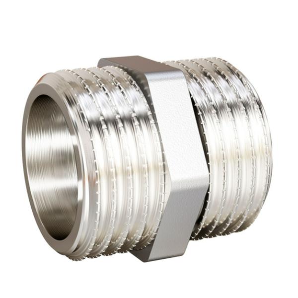 Ниппель латунный LD LD Pride DN50 (2") НР/НР латунь никель с биркой