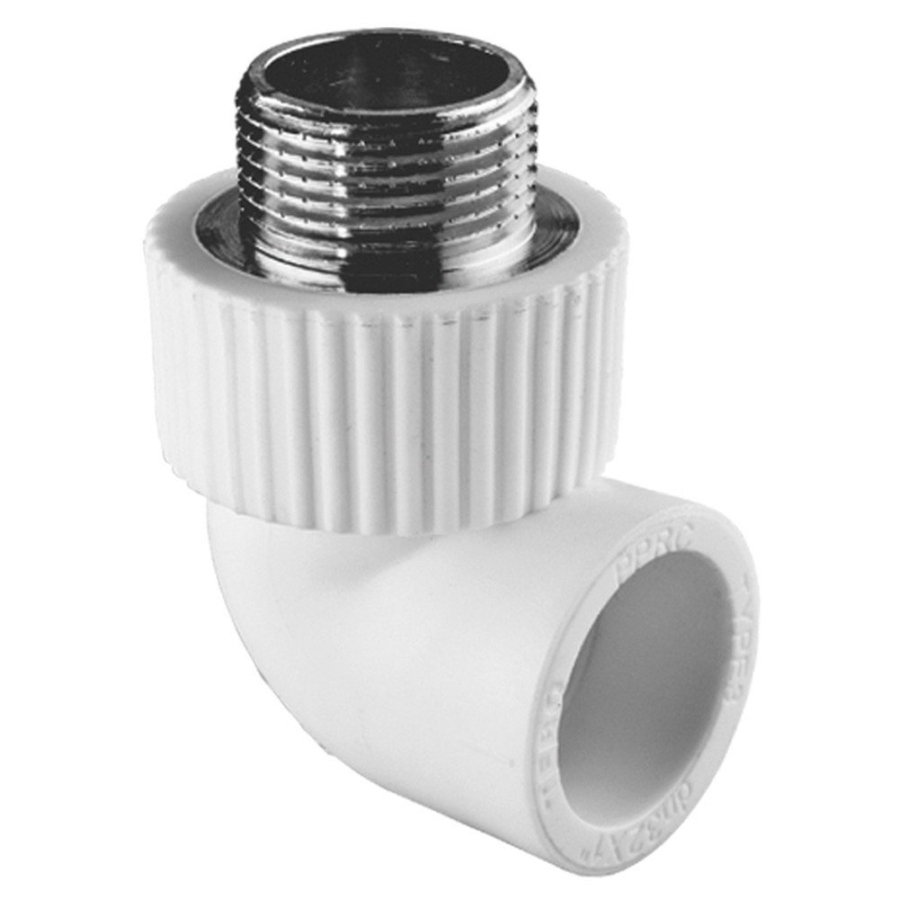 Угольник TEBO бел. PP-R комб. 20х3/4" НР (20/120), арт. 030030604