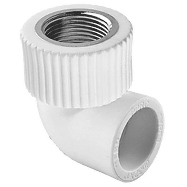 Угольник TEBO бел. PP-R комб. 25х3/4" ВР (20/100), арт. 030030407