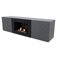 Изображение товара Тумба с биокамином Firelight BFP/P-1400V графит