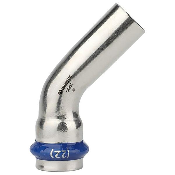 Угольник VARMEGA 45гр. однораструбный Inox Press 42x42a