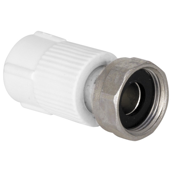 Муфта TEBO бел. PP-R с накидной гайкой 25x3/4" (мет.штуцер) (25/150), арт. 030021006