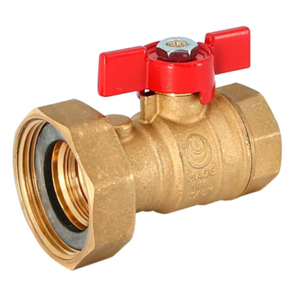 Кран Uni-Fitt ВВ 1"х1 1/2" с накидной гайкой и уплотнением