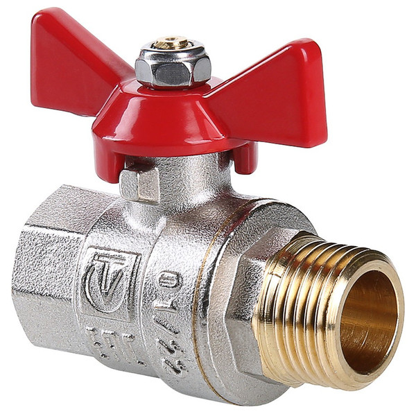 Кран шаровый "бабочка" ВН внутренняя наружная резьба 1" (Valtec VT.218) уп 6 шт