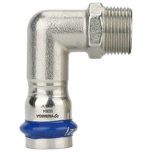 Угольник VARMEGA раструбный Inox Press НР 18x3/4"