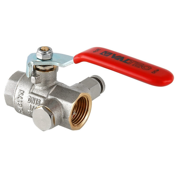 Кран шаровый с дренажом и воздухоотводчиком "рычаг" ВВ ВР 3/4" (Valtec VT 245) уп 10 шт