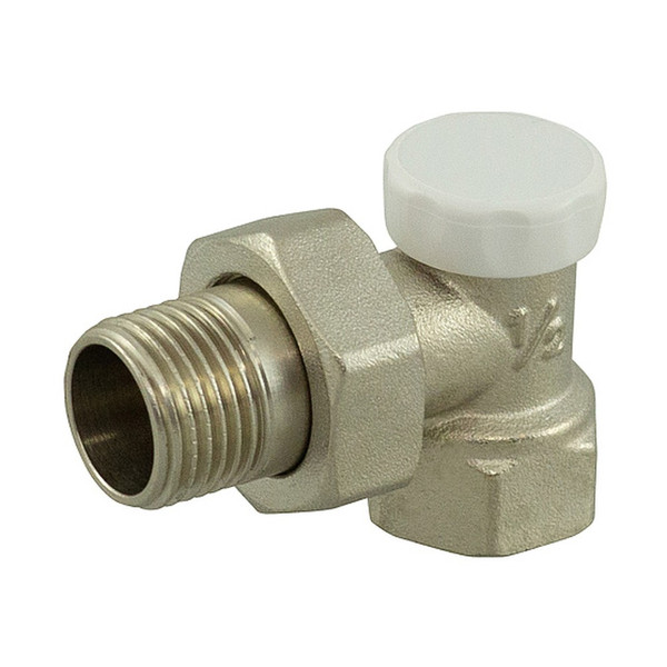 Клапан CTM запорный для радиатора угловой 1/2" ТЕРМО (10), арт. CARAVL12