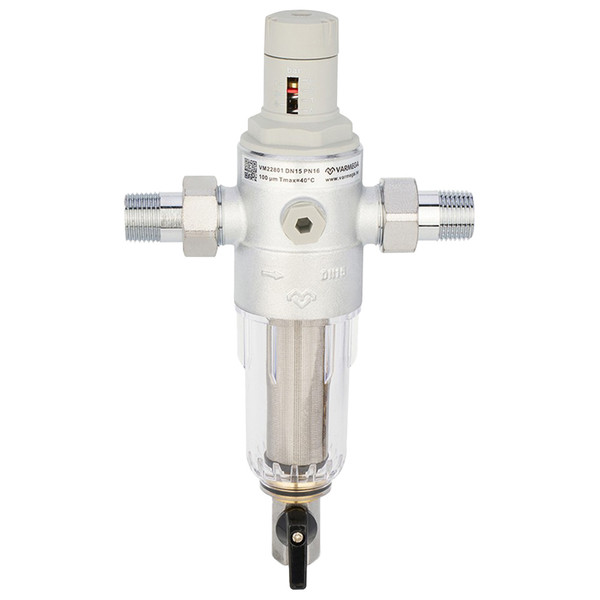 Фильтр сетчатый VARMEGA промывной, комбинированный 1/2", PN16, для ХВС, VM22801